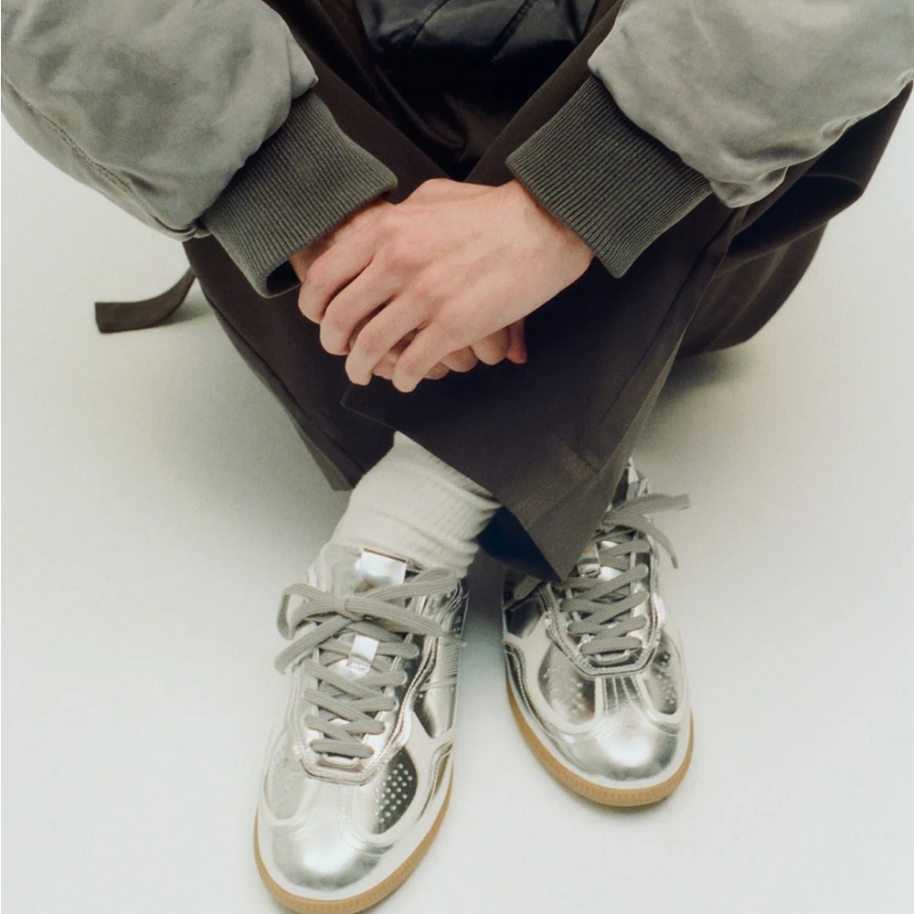 Alohas Silver leather sneakers